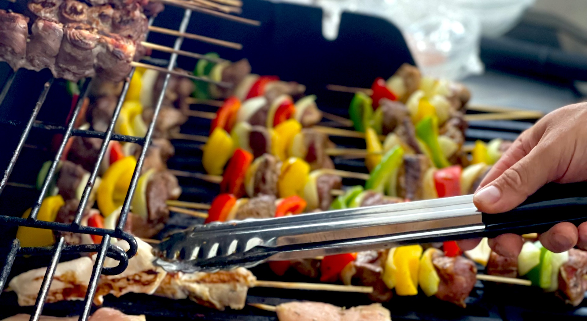 Fleisch und Gemüse vom Grill